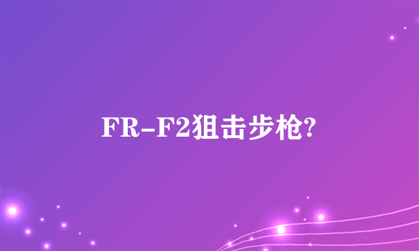 FR-F2狙击步枪?