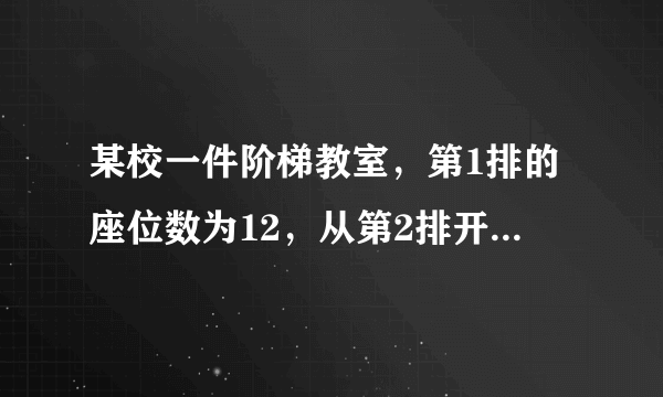 某校一件阶梯教室，第1排的座位数为12，从第2排开始，每一排都比前一排增加a个座位。 已知第15排座位数是第5排座位数的2倍，则a=（），第10排有（）个座位.