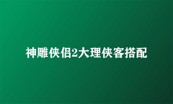 神雕侠侣2大理侠客搭配