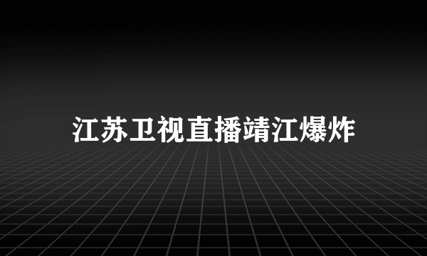 江苏卫视直播靖江爆炸