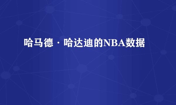 哈马德·哈达迪的NBA数据