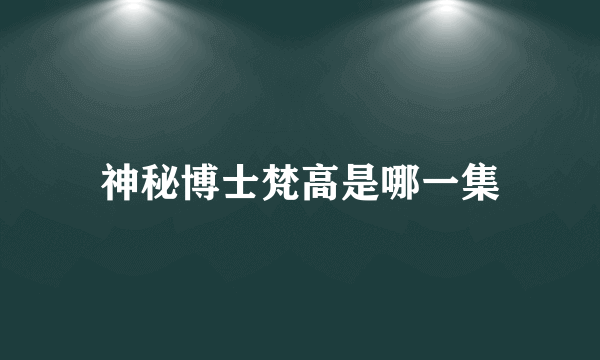 神秘博士梵高是哪一集