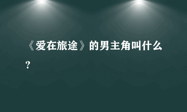 《爱在旅途》的男主角叫什么？