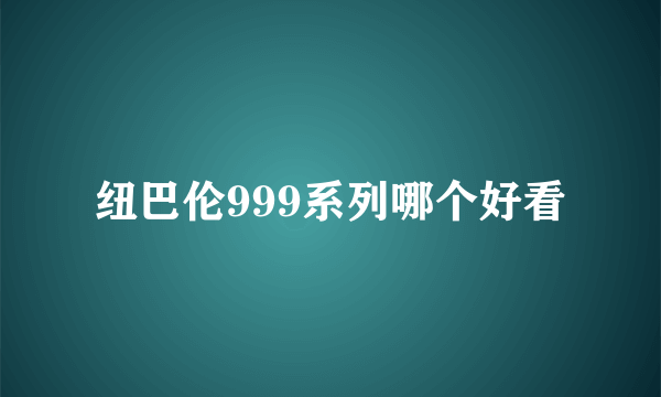 纽巴伦999系列哪个好看