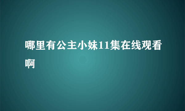 哪里有公主小妹11集在线观看啊