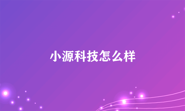 小源科技怎么样