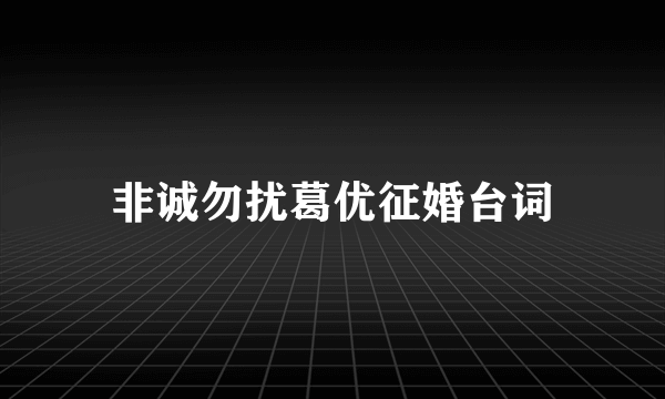 非诚勿扰葛优征婚台词