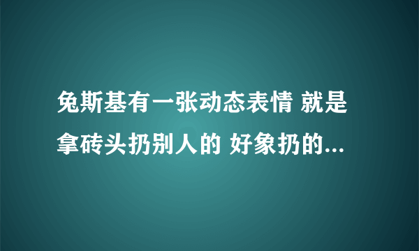 兔斯基有一张动态表情 就是拿砖头扔别人的 好象扔的也是一个兔斯基