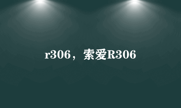 r306，索爱R306