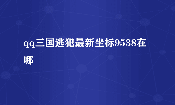 qq三国逃犯最新坐标9538在哪