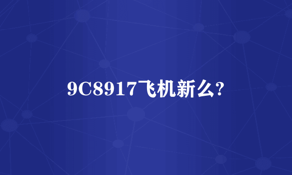 9C8917飞机新么?