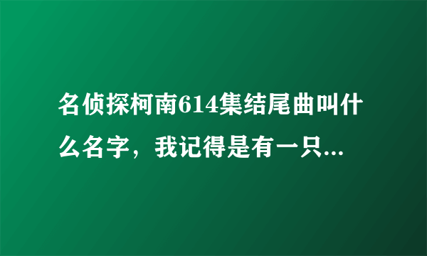 名侦探柯南614集结尾曲叫什么名字，我记得是有一只蝴蝶在飞