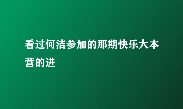 看过何洁参加的那期快乐大本营的进