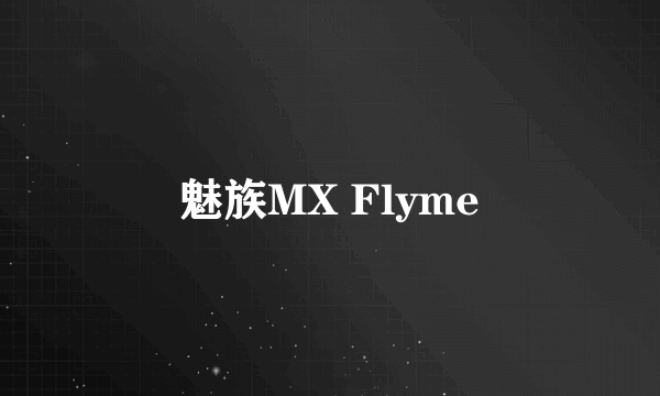 魅族MX Flyme