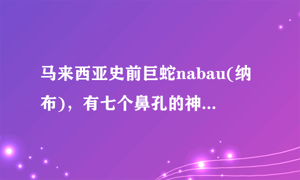 马来西亚史前巨蛇nabau(纳布)，有七个鼻孔的神秘蛟龙(长30米) - 飞外网