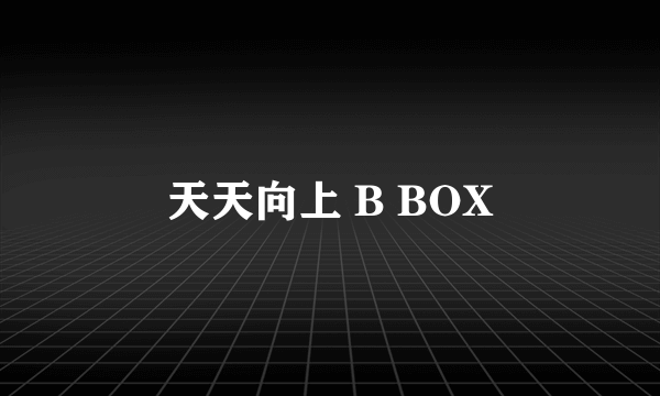 天天向上 B BOX