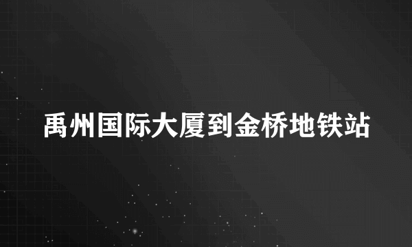 禹州国际大厦到金桥地铁站