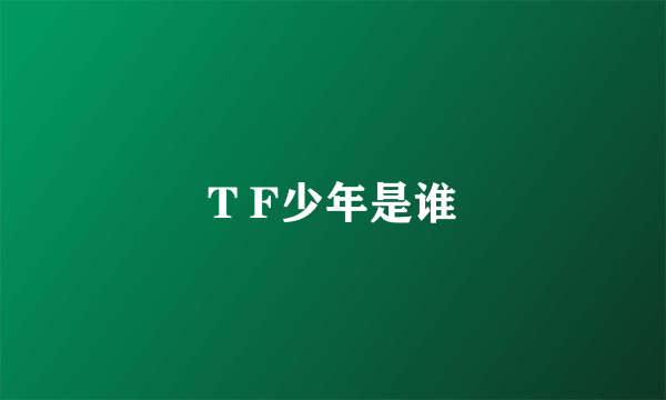 T F少年是谁