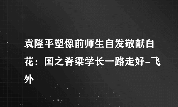 袁隆平塑像前师生自发敬献白花：国之脊梁学长一路走好-飞外