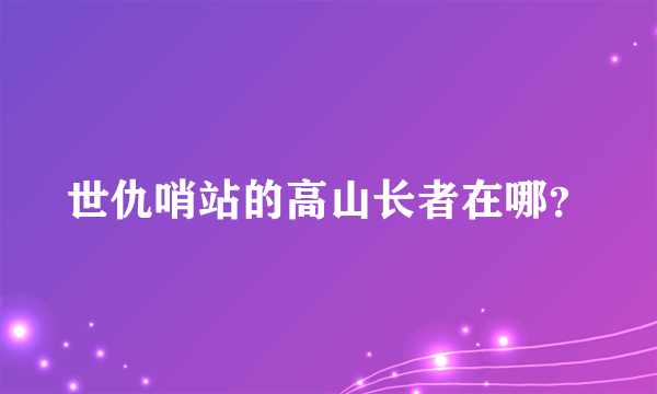 世仇哨站的高山长者在哪？