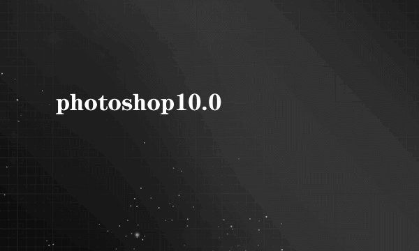 photoshop10.0