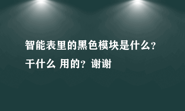 智能表里的黑色模块是什么？干什么 用的？谢谢