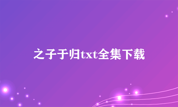 之子于归txt全集下载