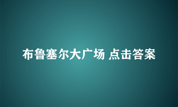 布鲁塞尔大广场 点击答案