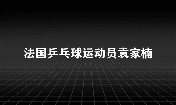 法国乒乓球运动员袁家楠