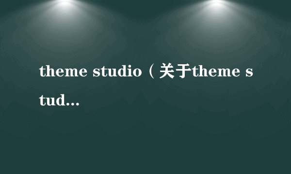 theme studio（关于theme studio的简介）