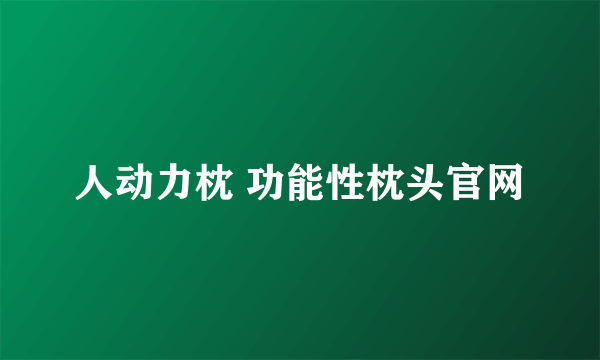 人动力枕 功能性枕头官网