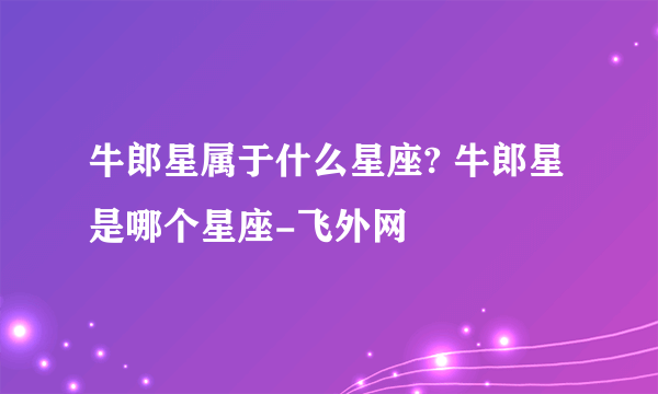 牛郎星属于什么星座? 牛郎星是哪个星座-飞外网