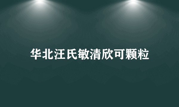 华北汪氏敏清欣可颗粒