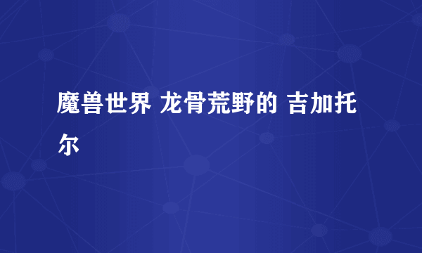 魔兽世界 龙骨荒野的 吉加托尔