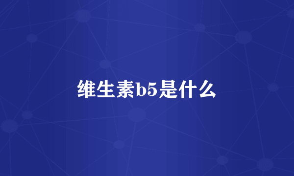 维生素b5是什么