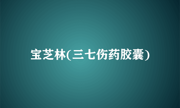 宝芝林(三七伤药胶囊)