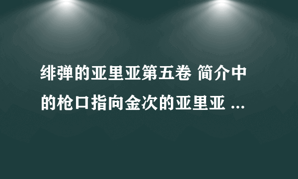 绯弹的亚里亚第五卷 简介中的枪口指向金次的亚里亚 是怎么回事