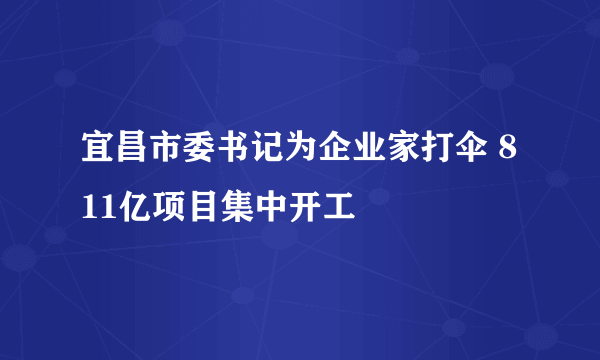 宜昌市委书记为企业家打伞 811亿项目集中开工