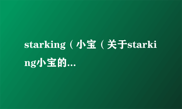 starking（小宝（关于starking小宝的简介））