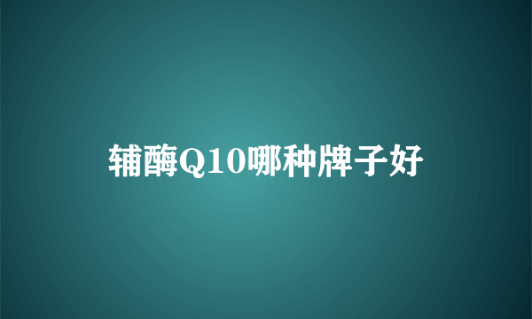 辅酶Q10哪种牌子好