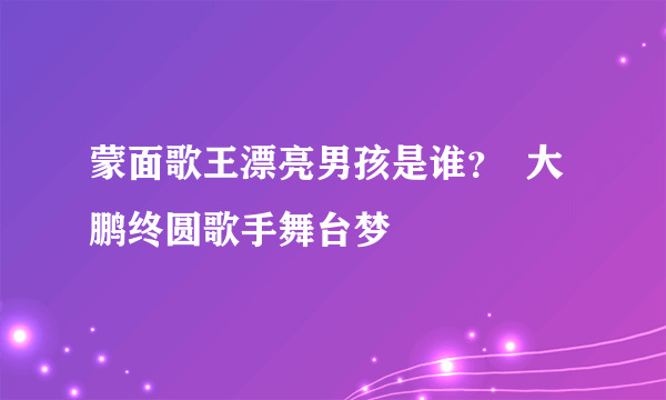 蒙面歌王漂亮男孩是谁？  大鹏终圆歌手舞台梦