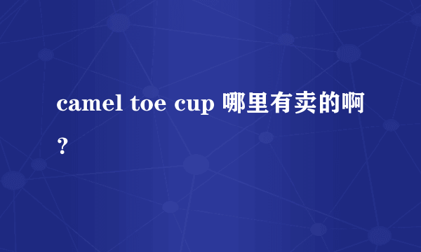 camel toe cup 哪里有卖的啊？