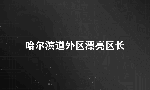 哈尔滨道外区漂亮区长