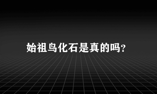 始祖鸟化石是真的吗？