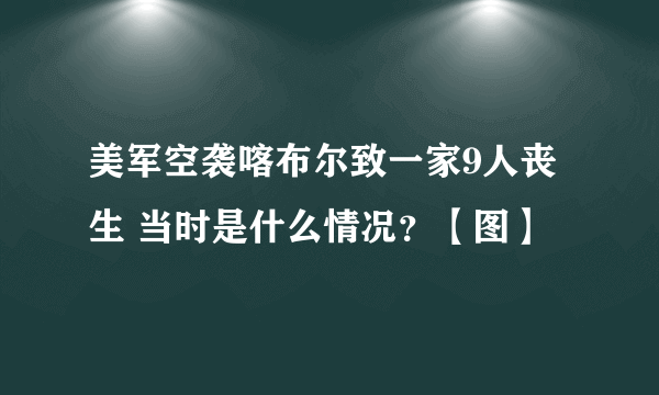 美军空袭喀布尔致一家9人丧生 当时是什么情况？【图】