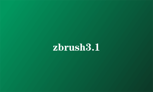 zbrush3.1