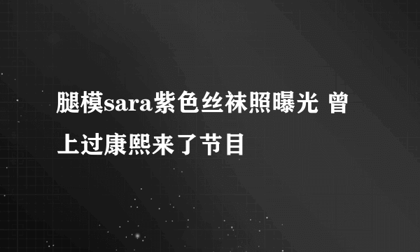 腿模sara紫色丝袜照曝光 曾上过康熙来了节目