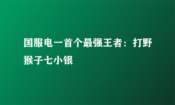 国服电一首个最强王者：打野猴子七小银