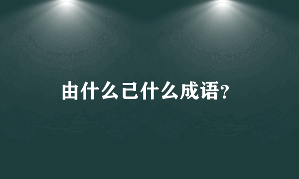 由什么己什么成语？