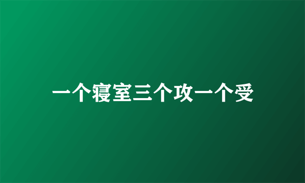 一个寝室三个攻一个受